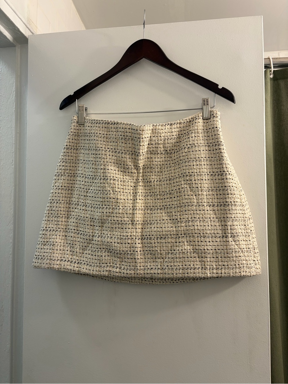 Zara Cream Tweed Mini Skirt